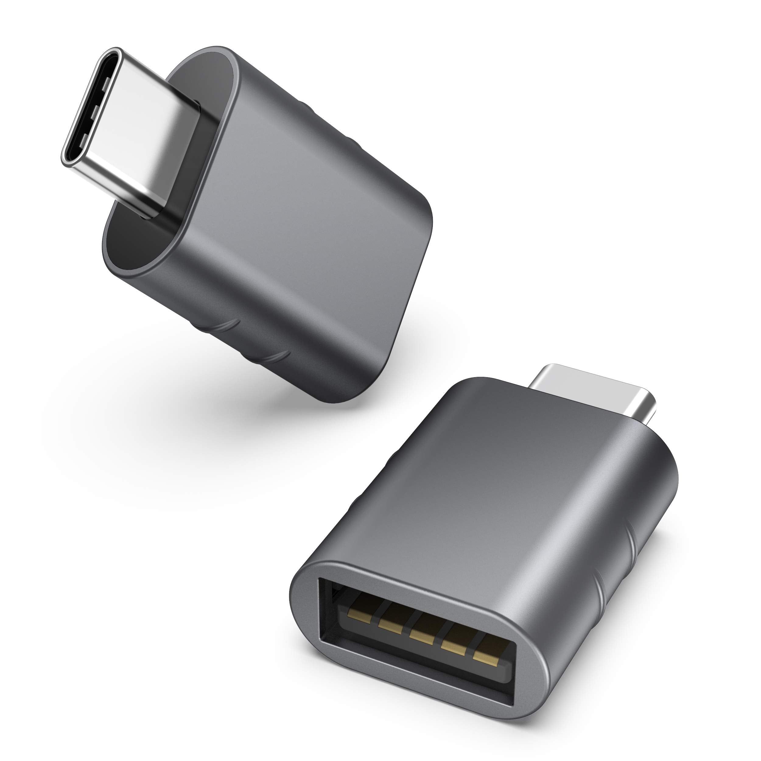Syntech USB-C naar USB-adapter, 2 USB-C mannelijk naar USB-C vrouwelijk adapter, compatibel met iPhone 16 Pro Max iMac iPad Pro 2021, MacBook Air Pro 2020 en andere Type-C/Thunderbolt 3-apparaten, blauw 