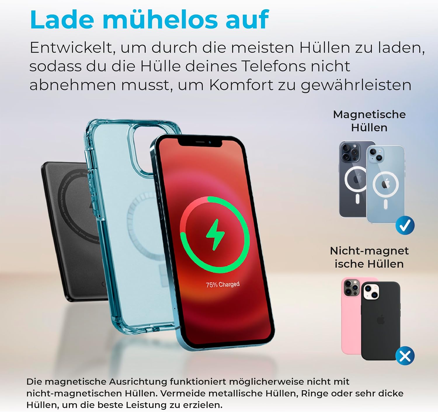 AutoSky Magnetische Powerbank 10.000 mAh | Draadloos &amp; USB-C | LED-scherm (APB-200) 