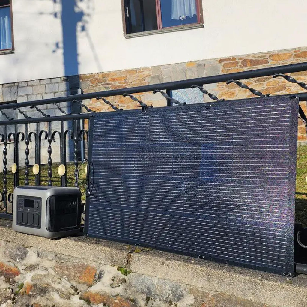 ALLPOWERS R1500 Draagbaar Energiestation met 200W Zonnepaneel, 1152Wh LiFePO4 Accu met 1800W AC Output Zonnegenerator, 43dB Stille Werking Mobiele Noodstroomvoorziening voor Tuin Reizen Kamperen Camper 