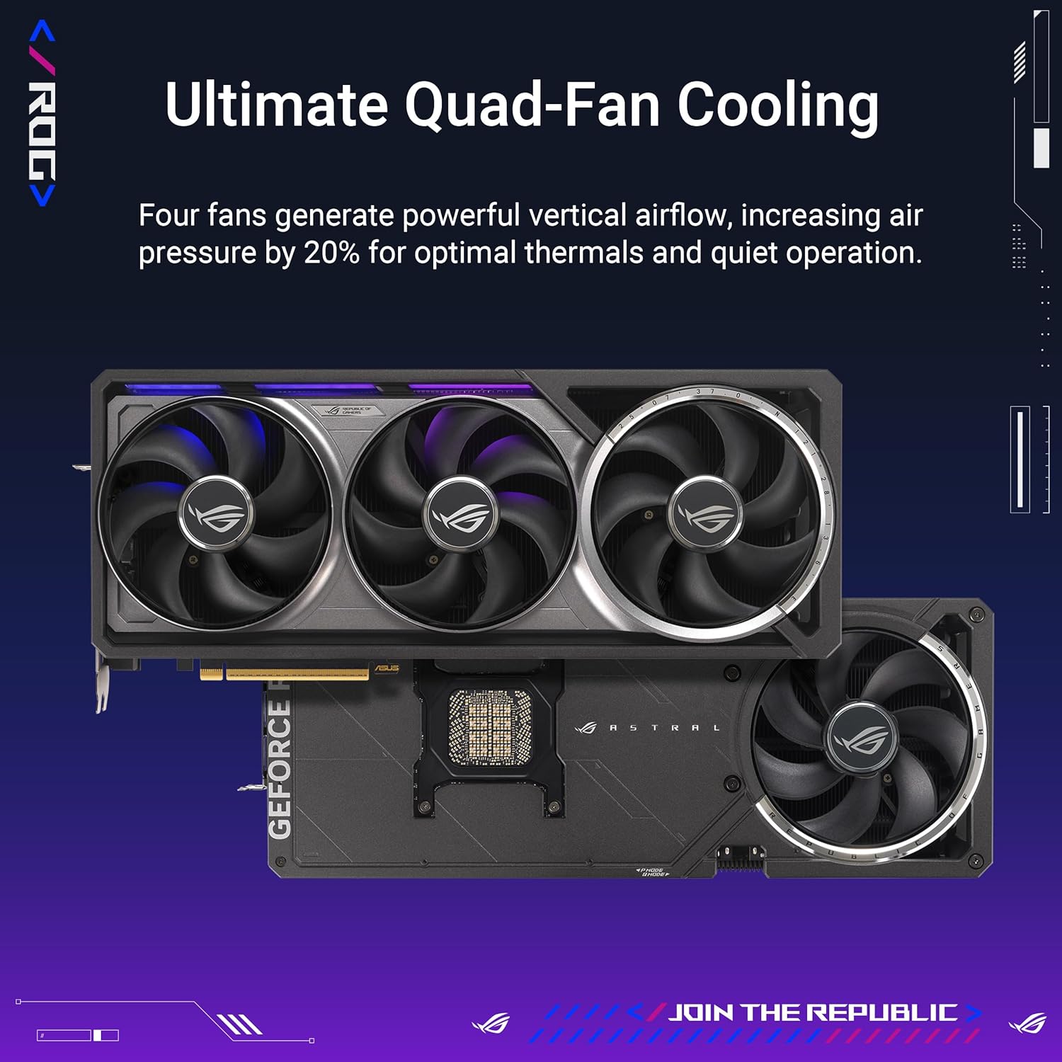 ASUS ROG Astral GeForce RTX 5090 32GB GDDR7 OC Edition Gaming grafische kaart (Nvidia GeForce RTX5090, vier ventilatoren, 3,8-slots ontwerp, PCIe 5.0, 2x HDMI 2.1b, 3x DisplayPort 2.1a) 