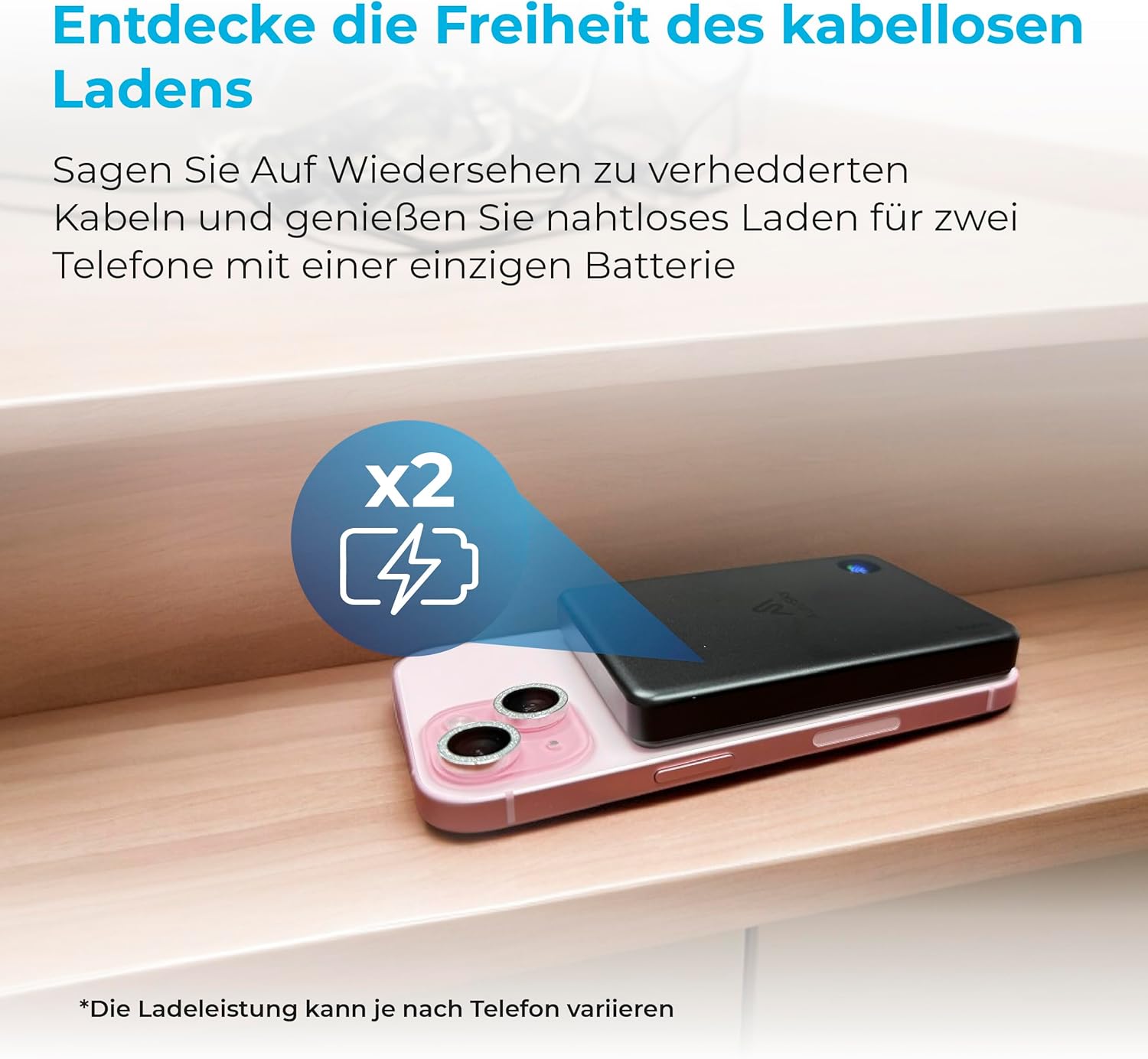 AutoSky Magnetische Powerbank 10.000 mAh | Draadloos &amp; USB-C | LED-scherm (APB-200) 