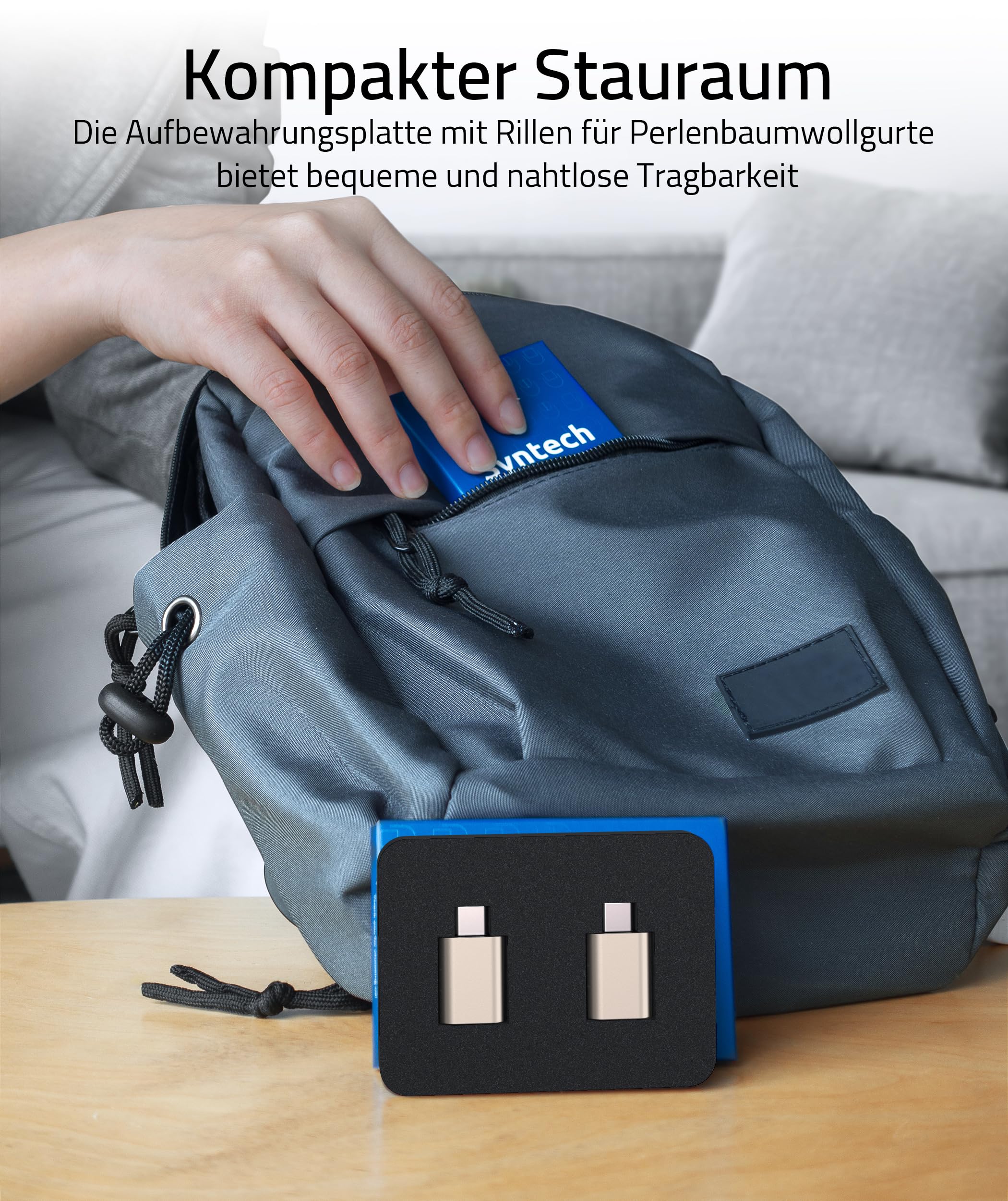 Syntech USB-C naar USB-adapter, 2 USB-C mannelijk naar USB-C vrouwelijk adapter, compatibel met iPhone 16 Pro Max iMac iPad Pro 2021, MacBook Air Pro 2020 en andere Type-C/Thunderbolt 3-apparaten, blauw 
