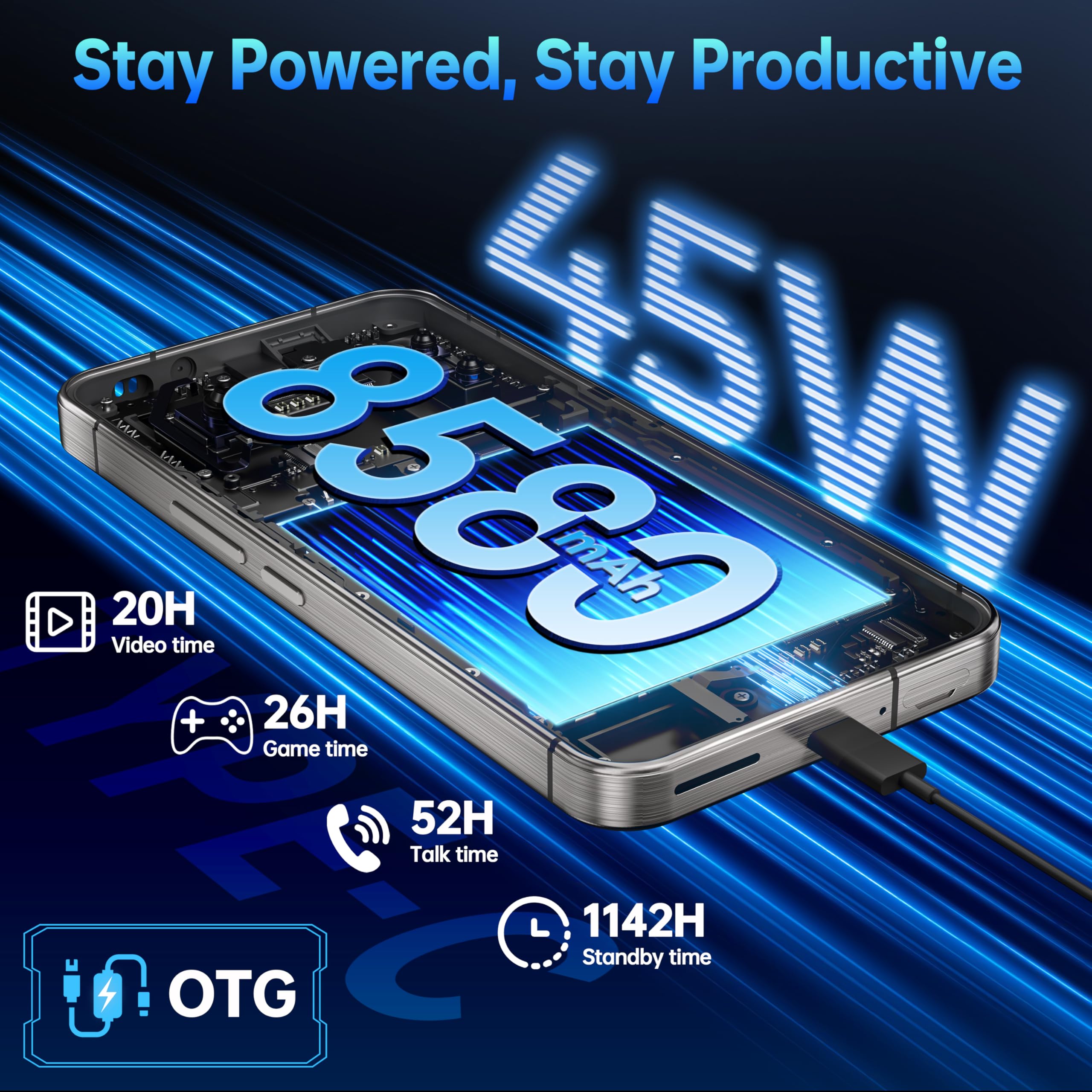 OUKITEL WP200 Pro 5G Outdoor Smartphone - Android 15 72GB + 1TB Smartphone met SmartWatch, 6,7" AMOLED FHD+ 120 Hz Waterdicht Ontgrendeld, 8580mAh/45W, 108MP Camera, 5G Dual SIM/NFC/WiFi 6 - Groen