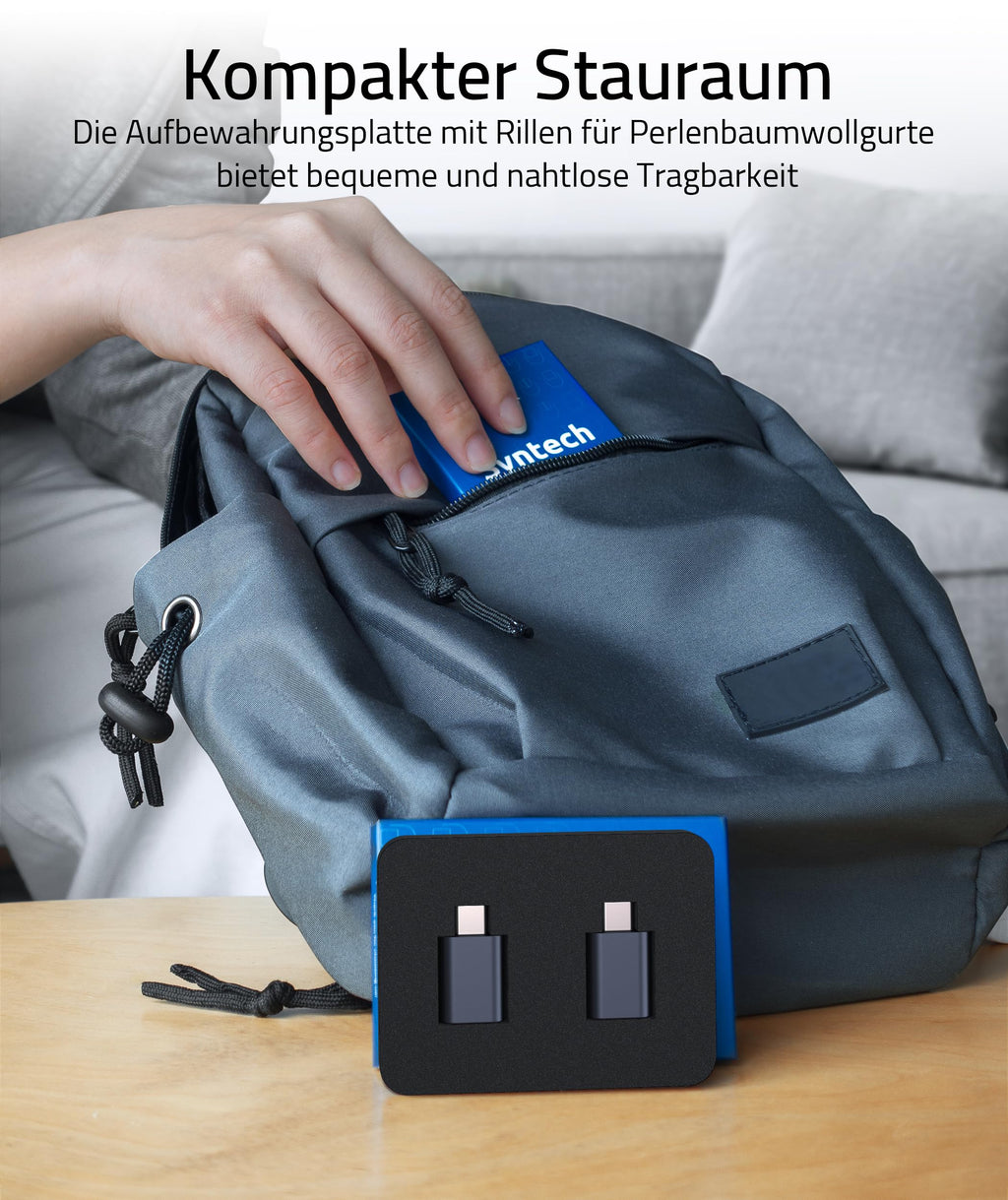 Syntech USB-C naar USB-adapter, 2 USB-C mannelijk naar USB-C vrouwelijk adapter, compatibel met iPhone 16 Pro Max iMac iPad Pro 2021, MacBook Air Pro 2020 en andere Type-C/Thunderbolt 3-apparaten, blauw 