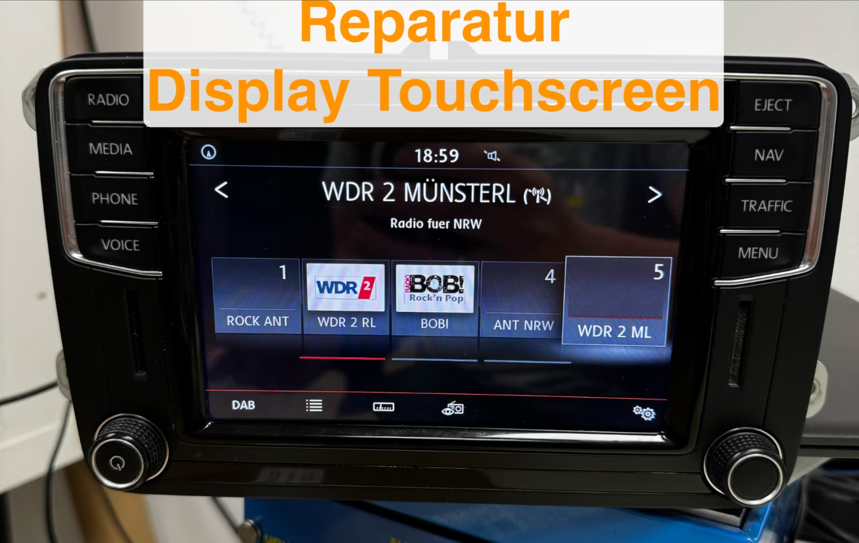 Reparatieservice voor VW / Skoda Discover Media MIB2 PQ &amp; Composition Media PQ Ghost Touch NAVI
