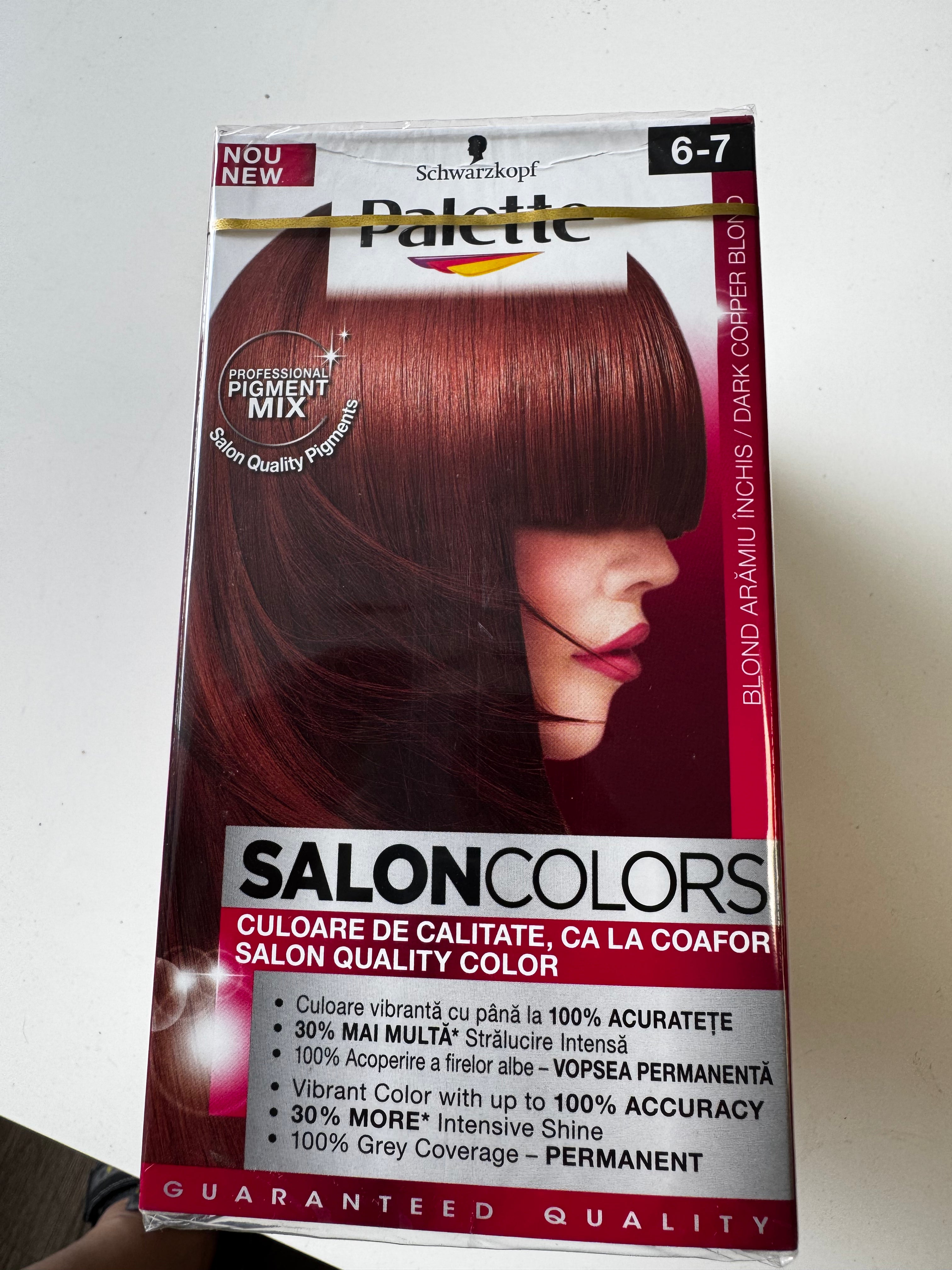 3-pack Schwarzkopf Palette SalonColors 6-7 (Donker Koperblond) – Resterende voorraad is verlopen 