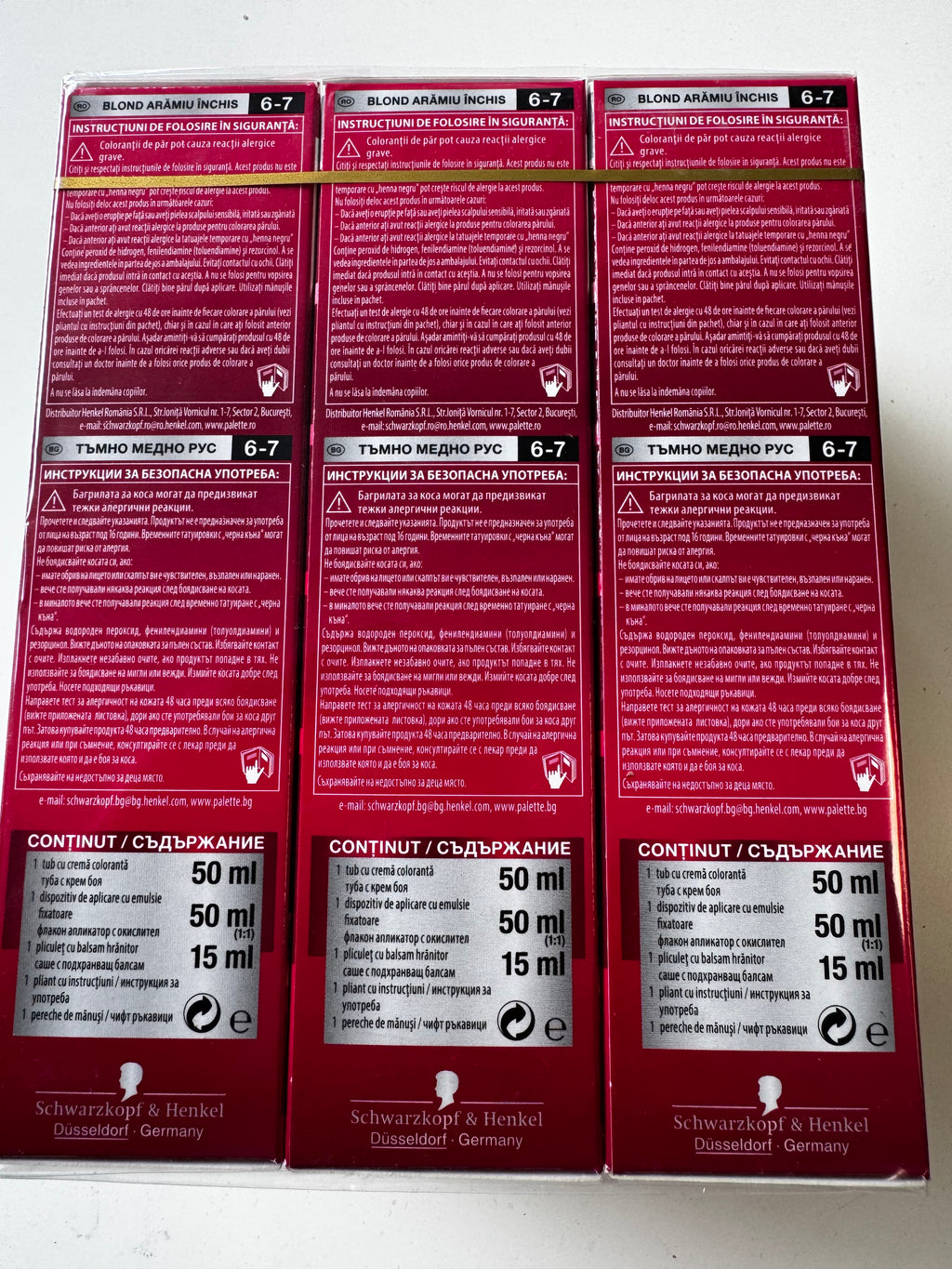 3-pack Schwarzkopf Palette SalonColors 6-7 (Donker Koperblond) – Resterende voorraad is verlopen 