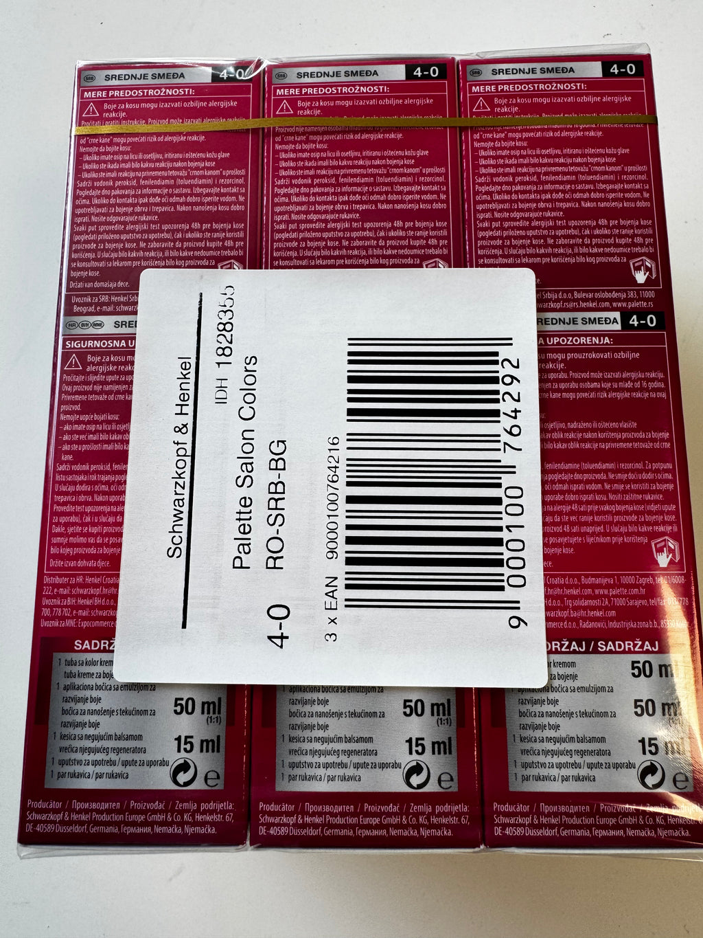3-pack Schwarzkopf Palette SalonColors 4-0 Medium Brown (verloopt) 