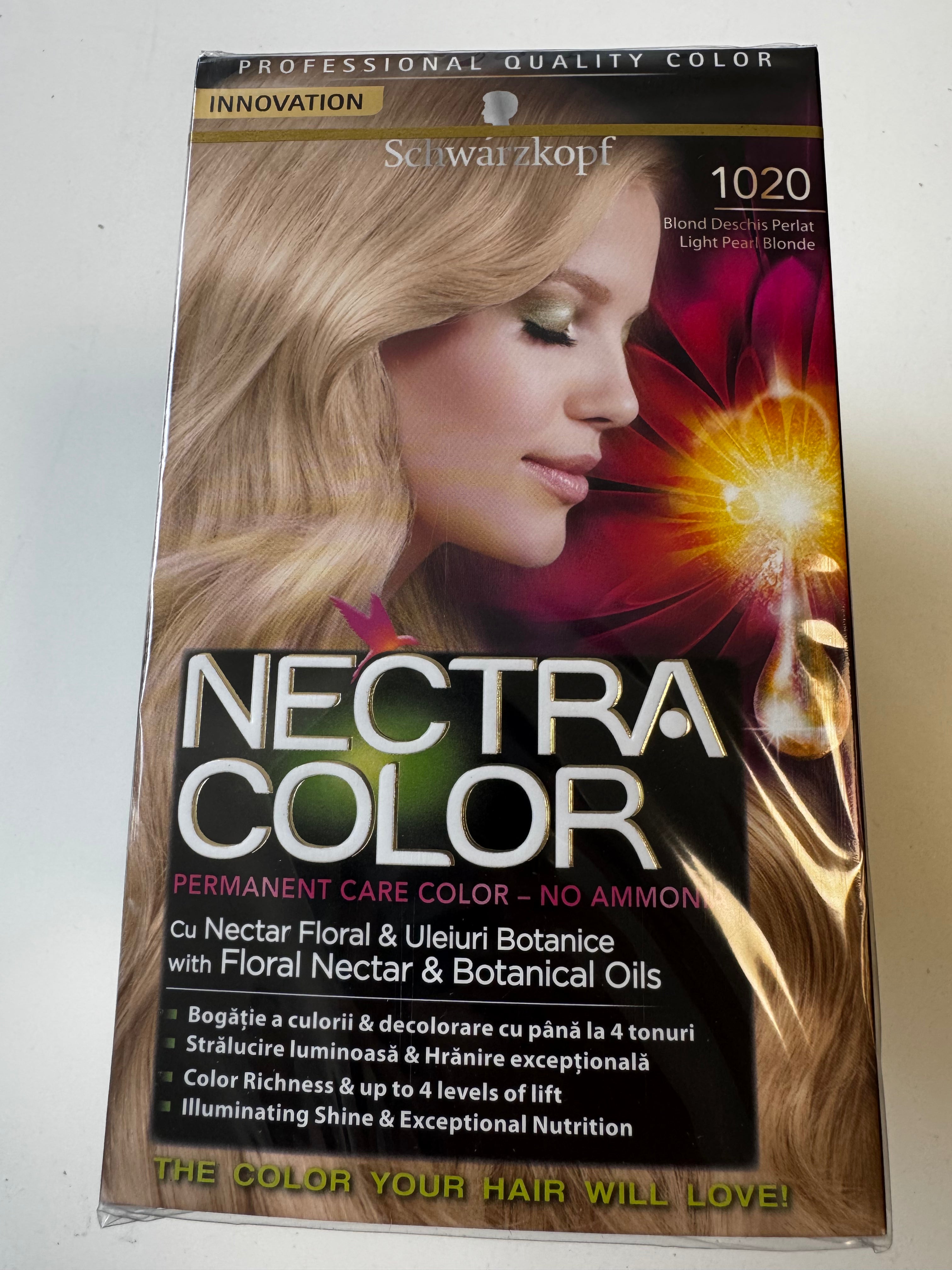 3-pack Schwarzkopf Nectra Color 1020 Light Pearl Blonde / Light Pearl Blonde (verloopt) 