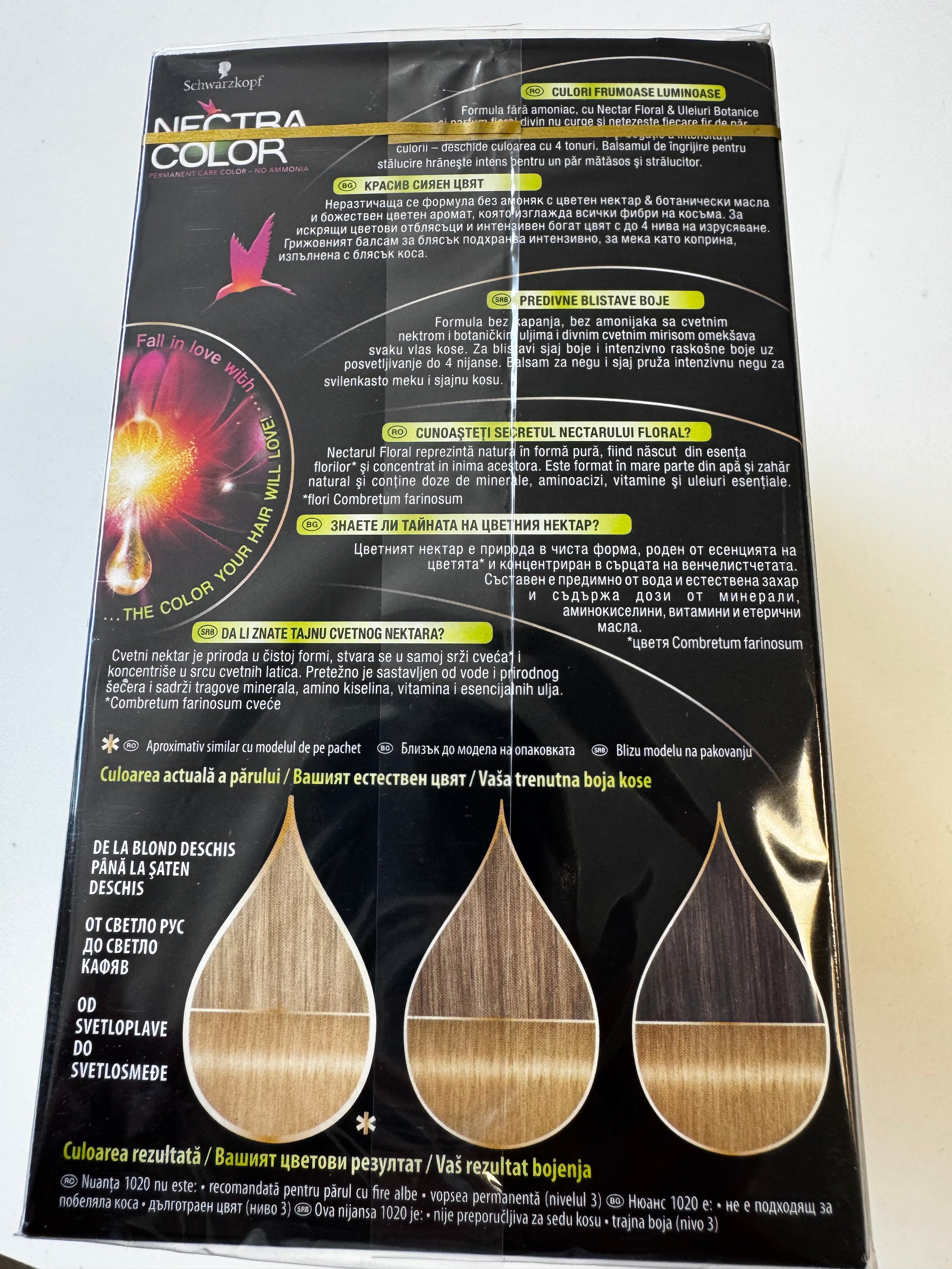 3-pack Schwarzkopf Nectra Color 1020 Light Pearl Blonde / Light Pearl Blonde (verloopt) 