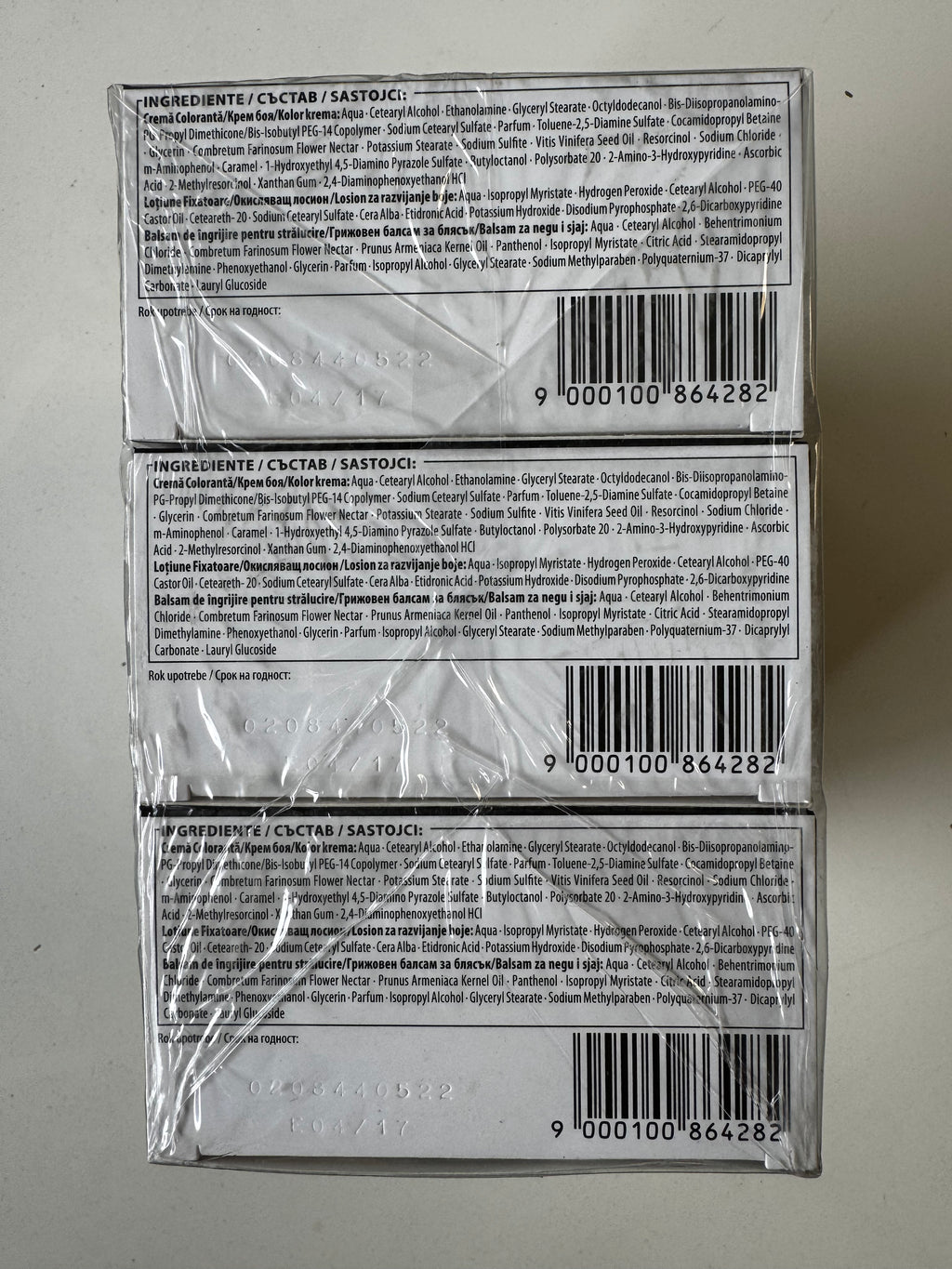 3-pack Schwarzkopf Nectra Color 668 Hazelnoot / Hazelnootbruin (resterende voorraad is verlopen) 