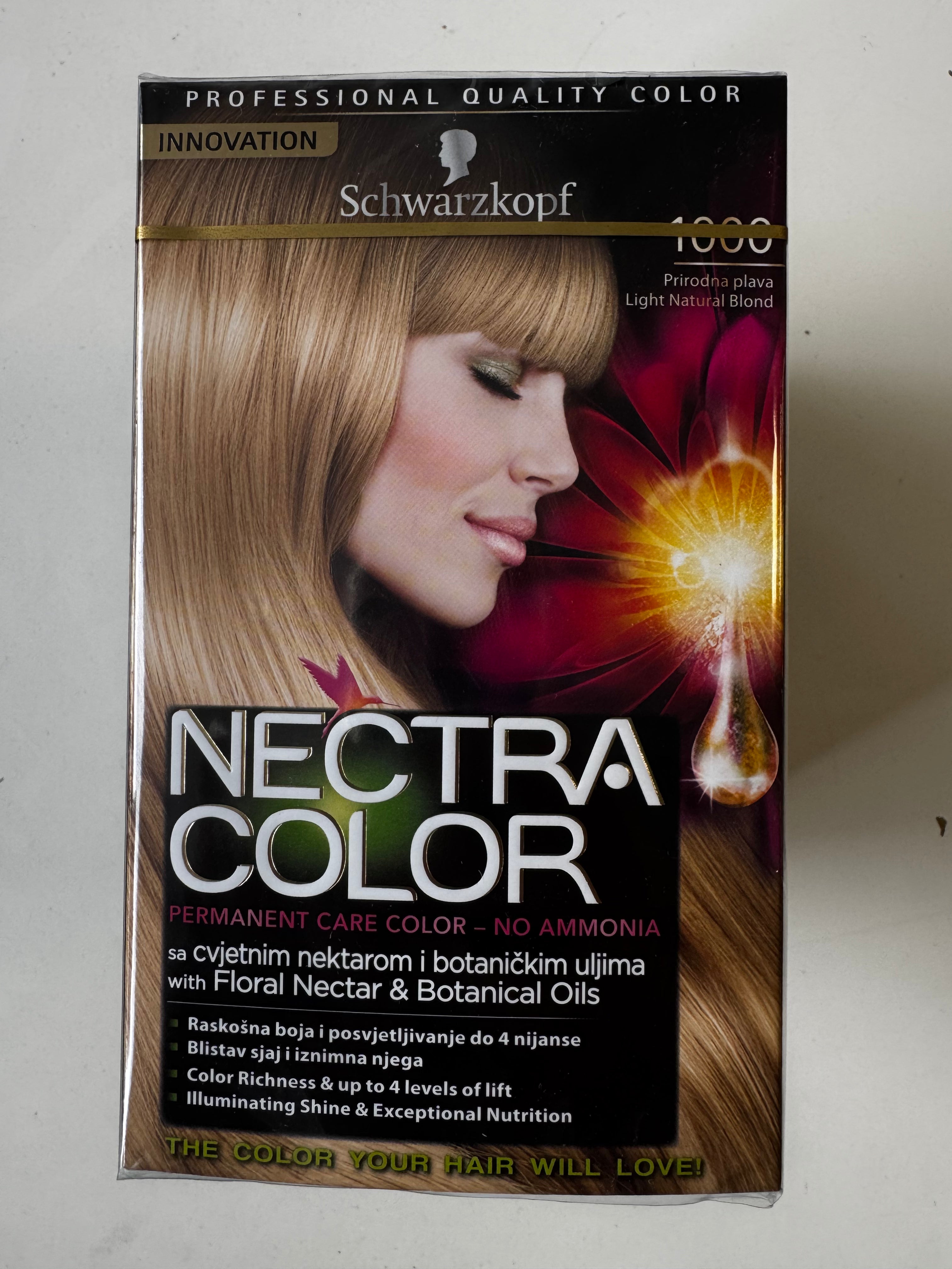 3-pack Schwarzkopf Nectra Color 1000 Licht Natuurlijk Blond (ten minste houdbaar tot datum overschreden) 