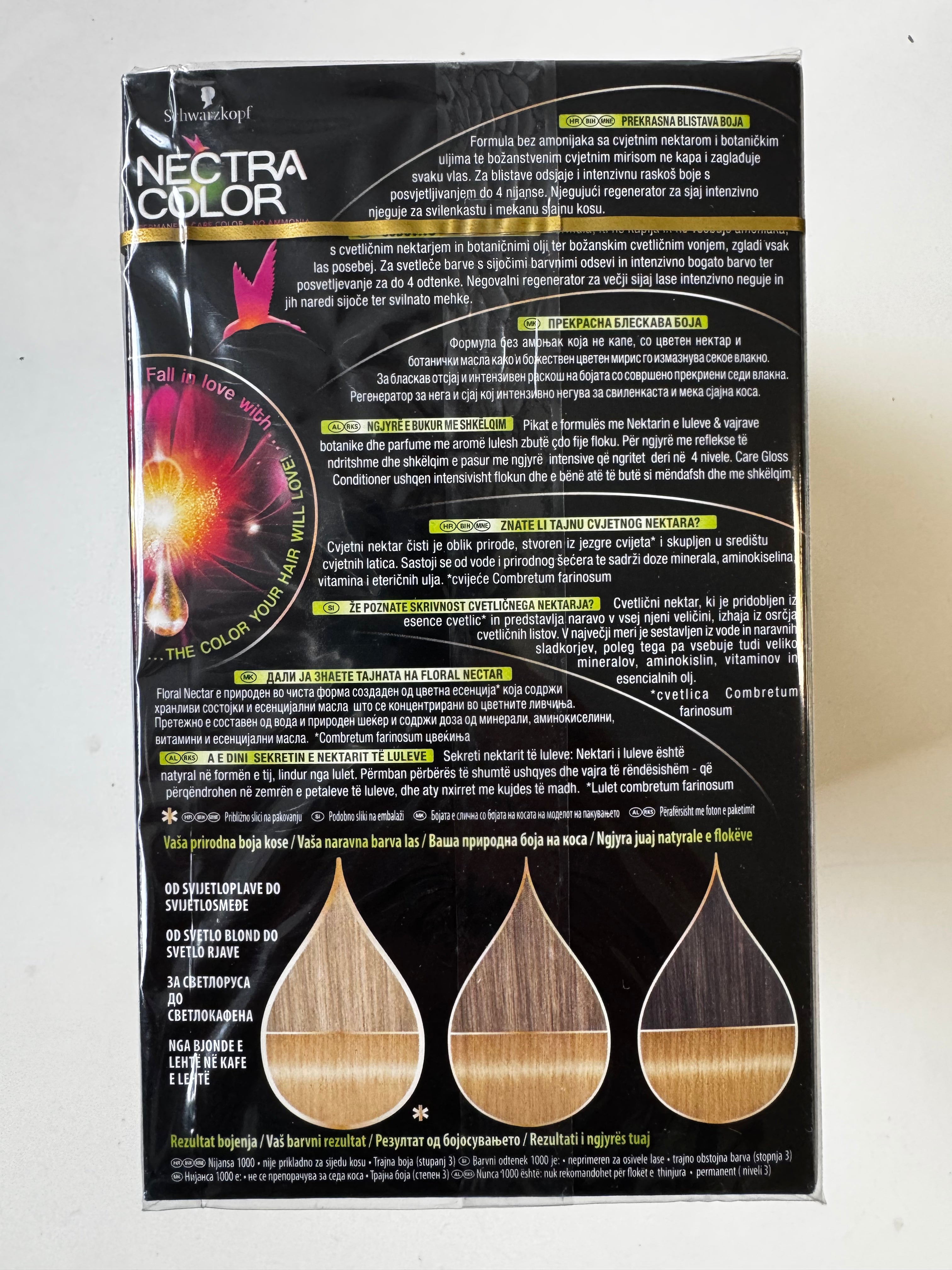 3-pack Schwarzkopf Nectra Color 1000 Licht Natuurlijk Blond (ten minste houdbaar tot datum overschreden) 
