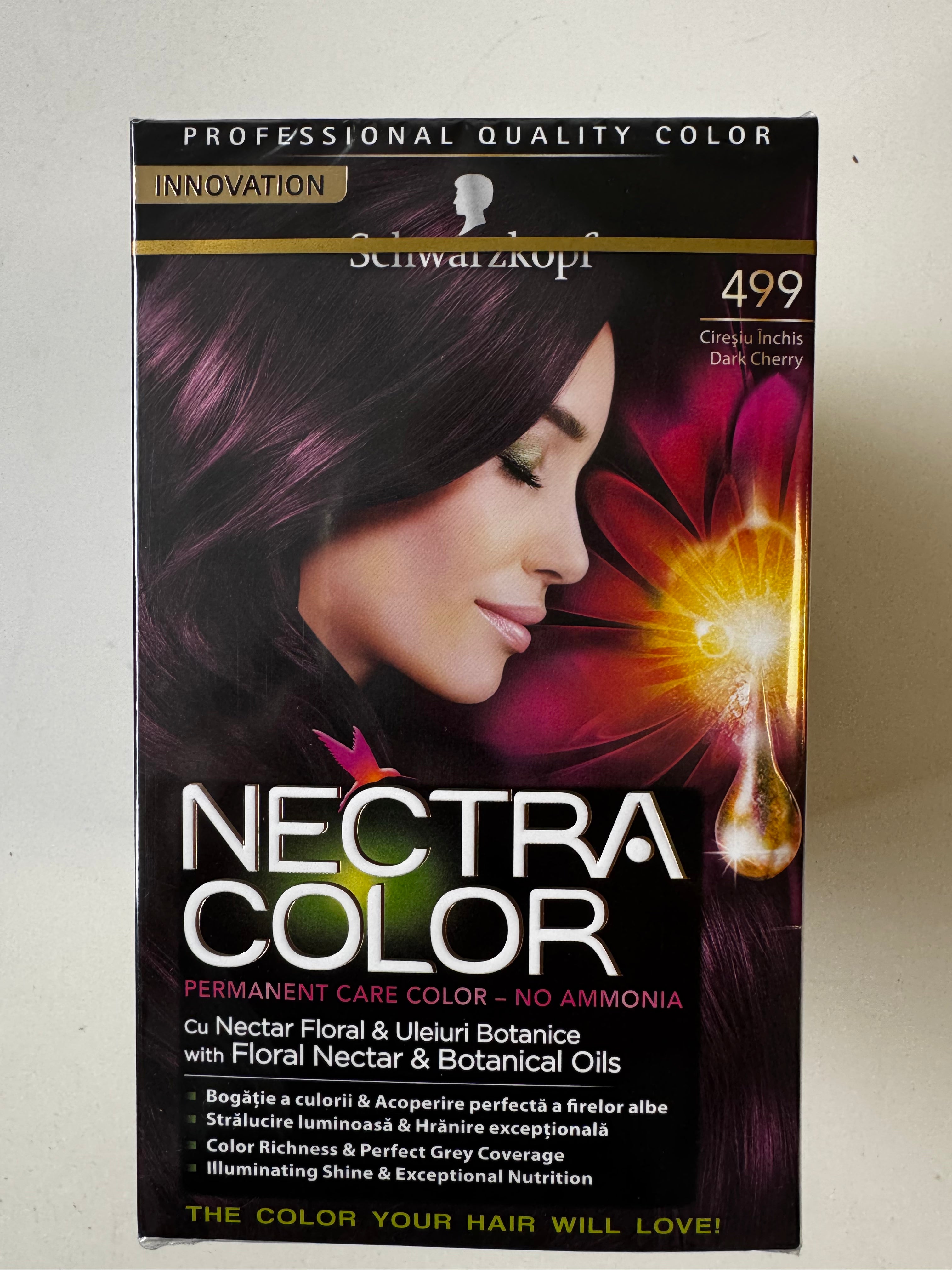 3-pack Schwarzkopf Nectra Color 499 Dark Cherry (verloopt) 