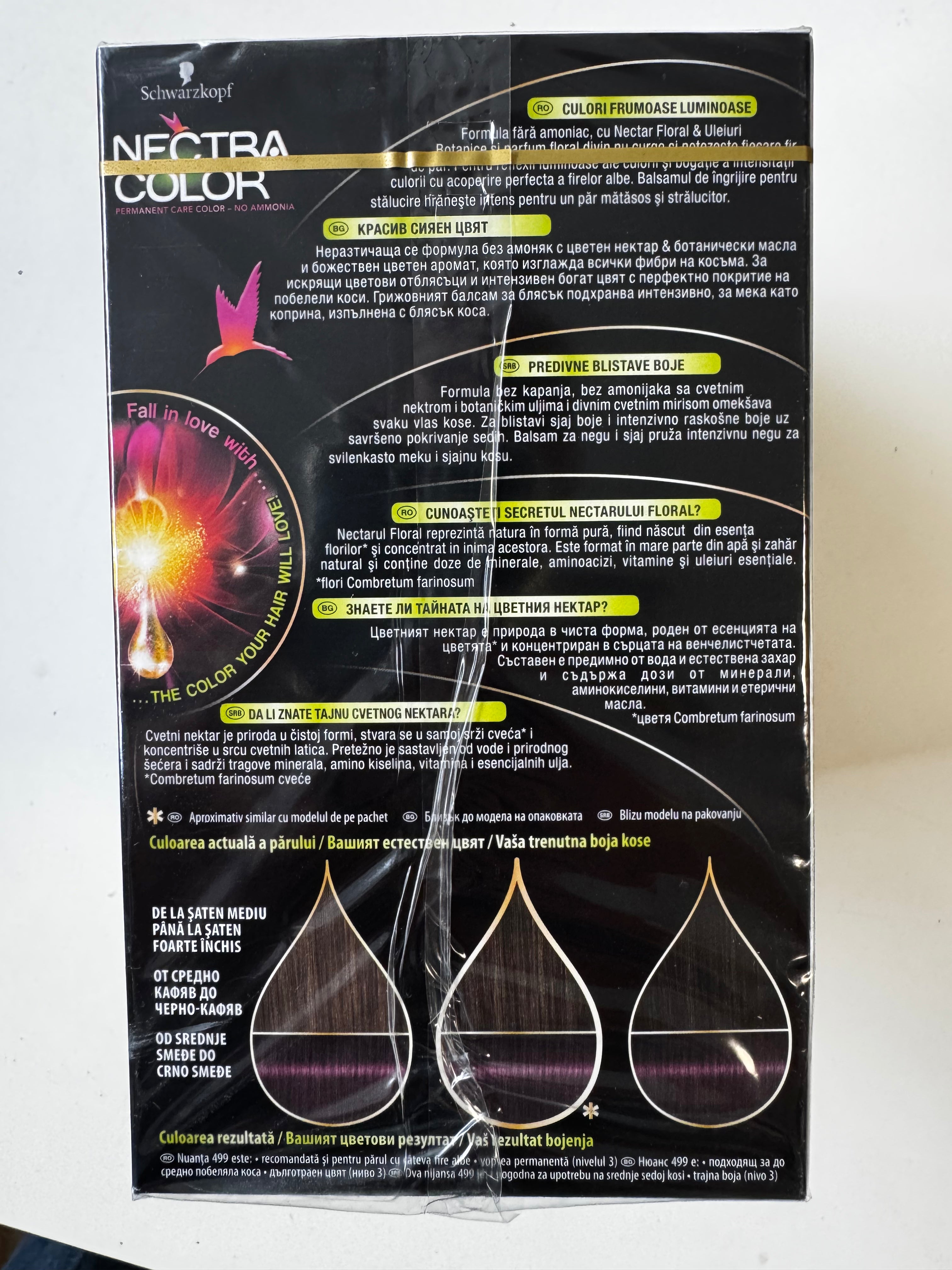 3-pack Schwarzkopf Nectra Color 499 Dark Cherry (verloopt) 