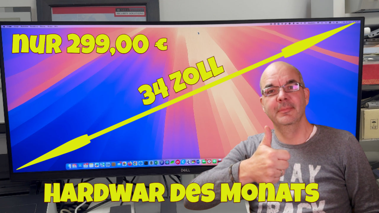 Dell P3421W, 34 inch monitor IPS resolutie 3440x1440 zwart-zilver, refurbished, gebogen