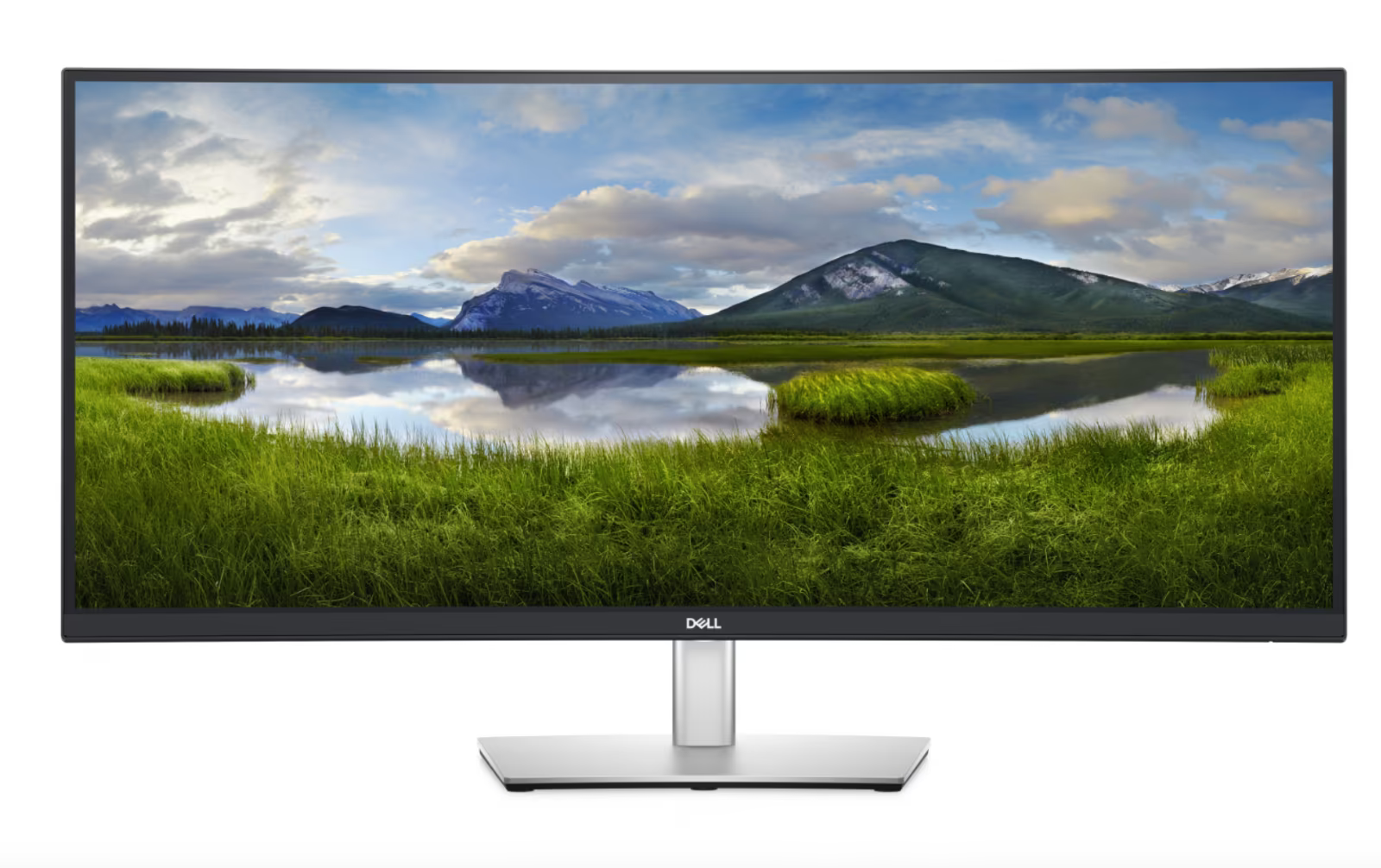 Dell P3421W, 34 inch monitor IPS resolutie 3440x1440 zwart-zilver, refurbished, gebogen