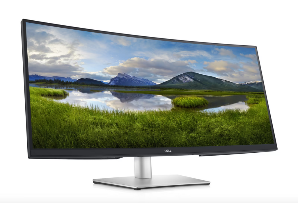 Dell P3421W, 34 inch monitor IPS resolutie 3440x1440 zwart-zilver, refurbished, gebogen