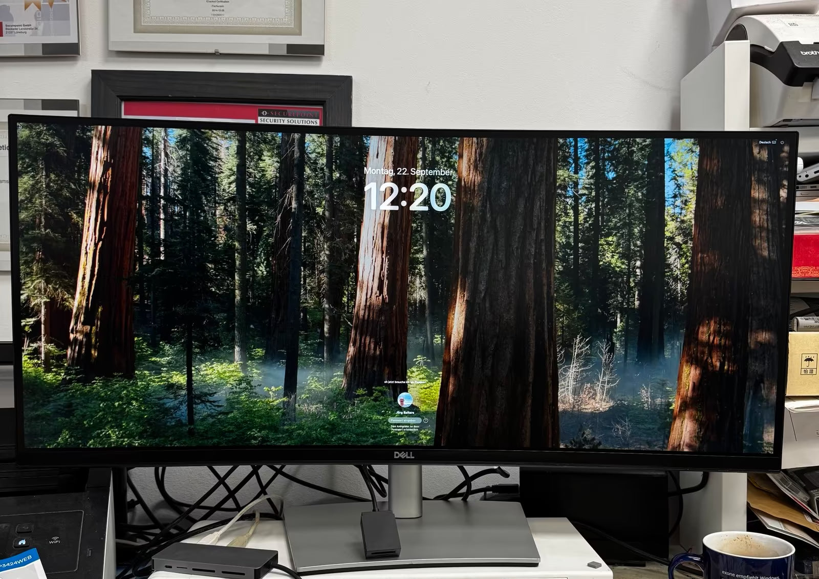 Dell P3421W, 34 inch monitor IPS resolutie 3440x1440 zwart-zilver, refurbished, gebogen