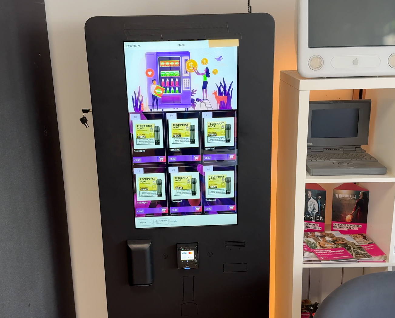 Vape-/sigarettenautomaat voor binnengebruik voor de detailhandel en horeca